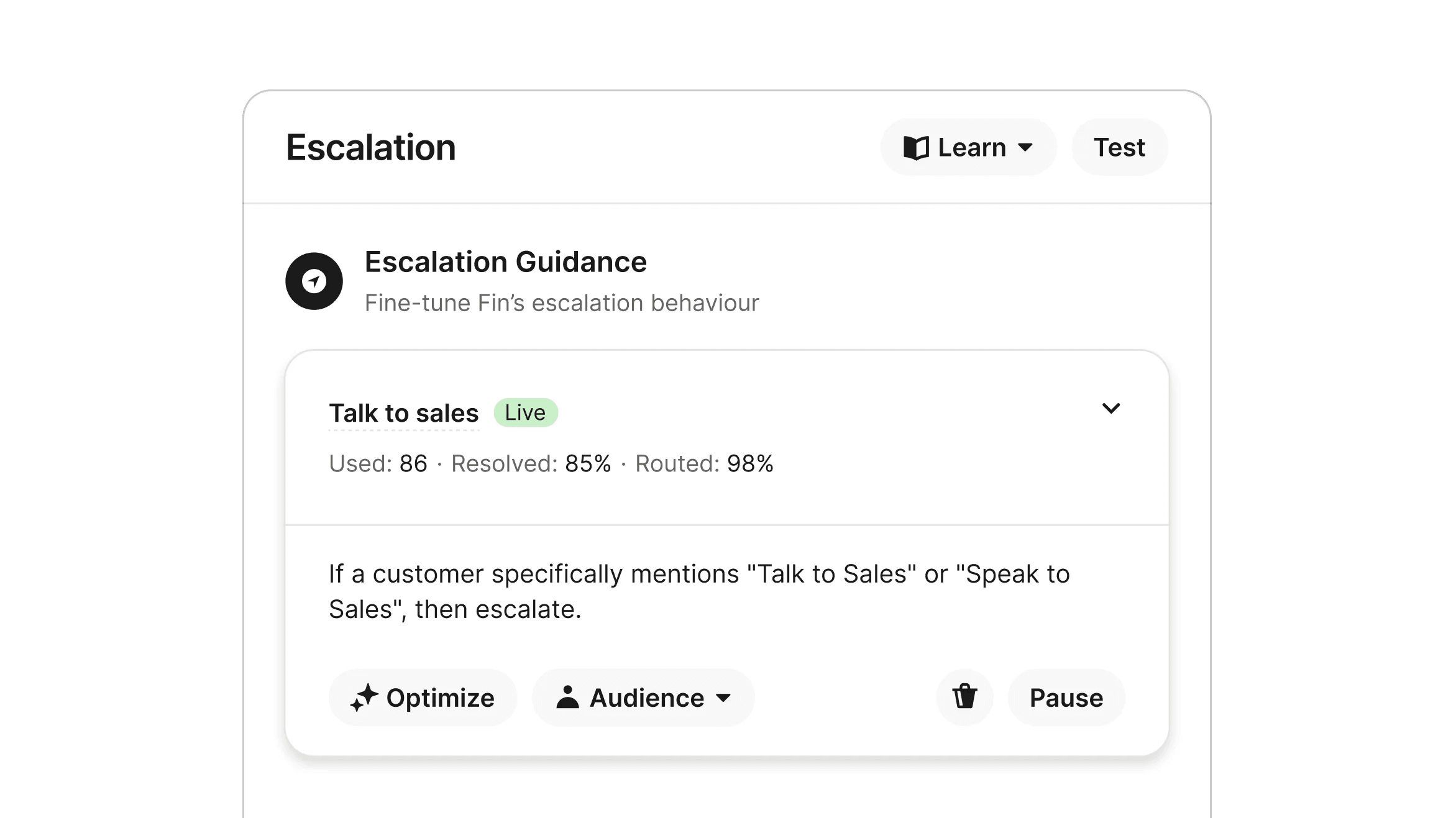 Tell Fin when to escalate
