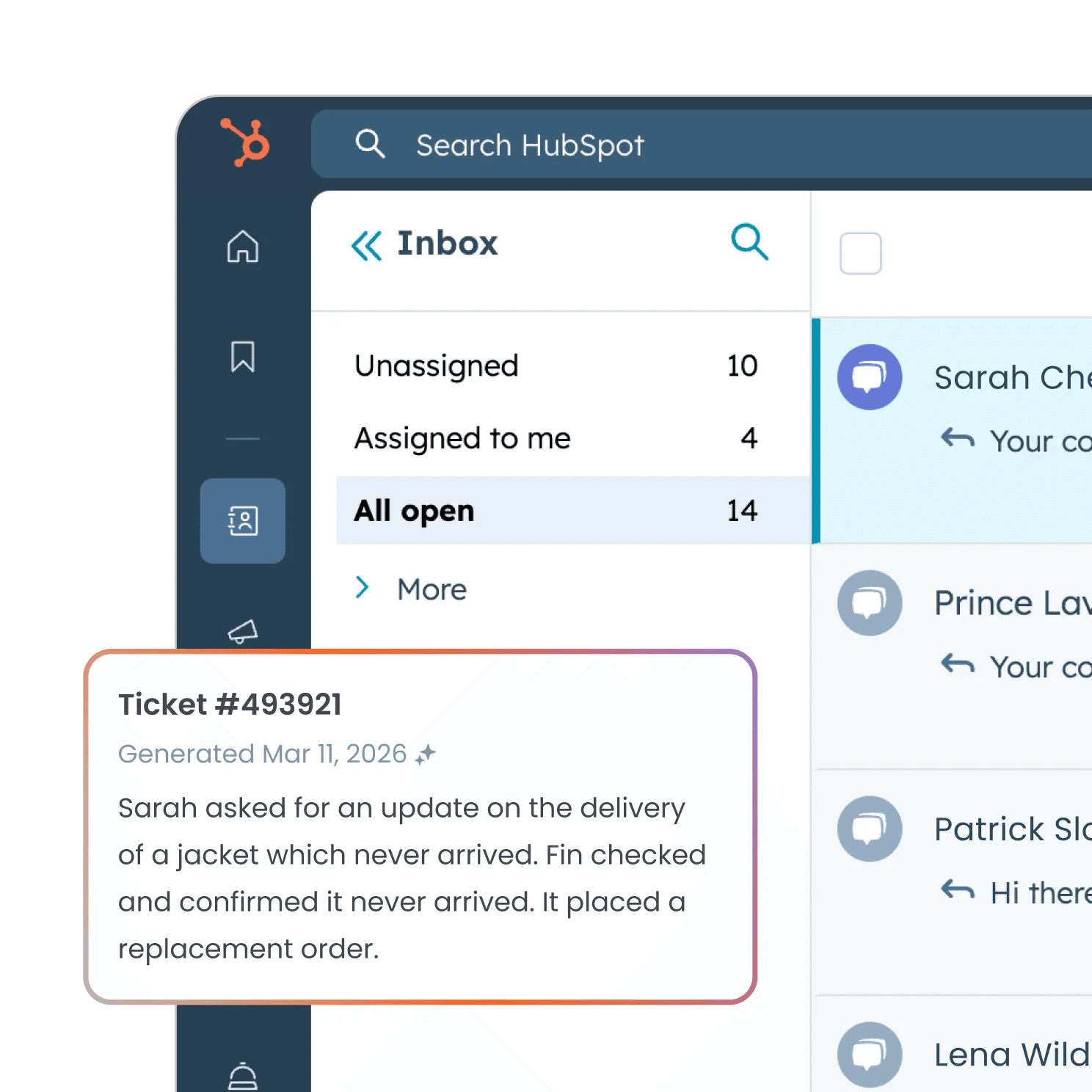 Fin messenger UI