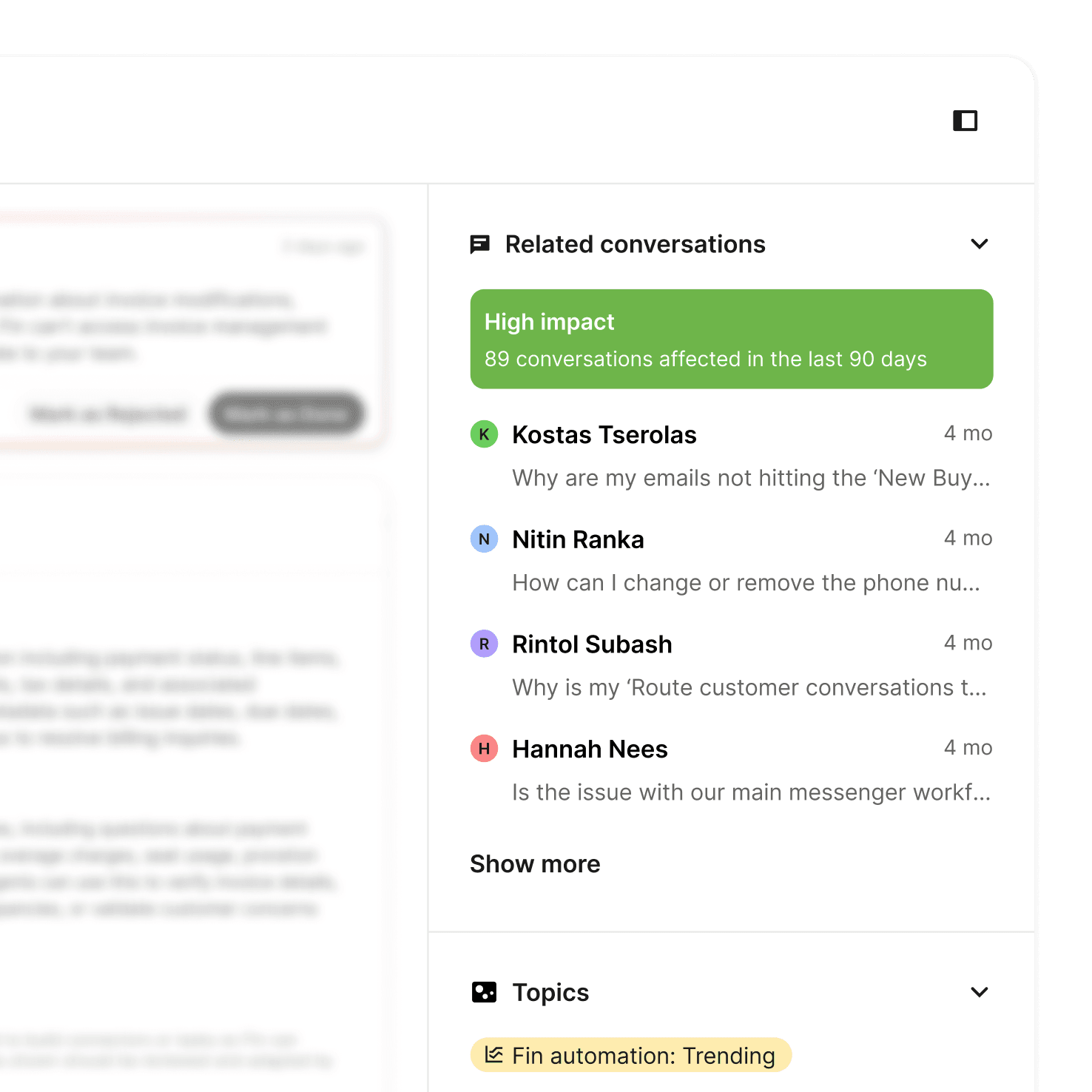 Prioritized recommendations ranked by potential impact