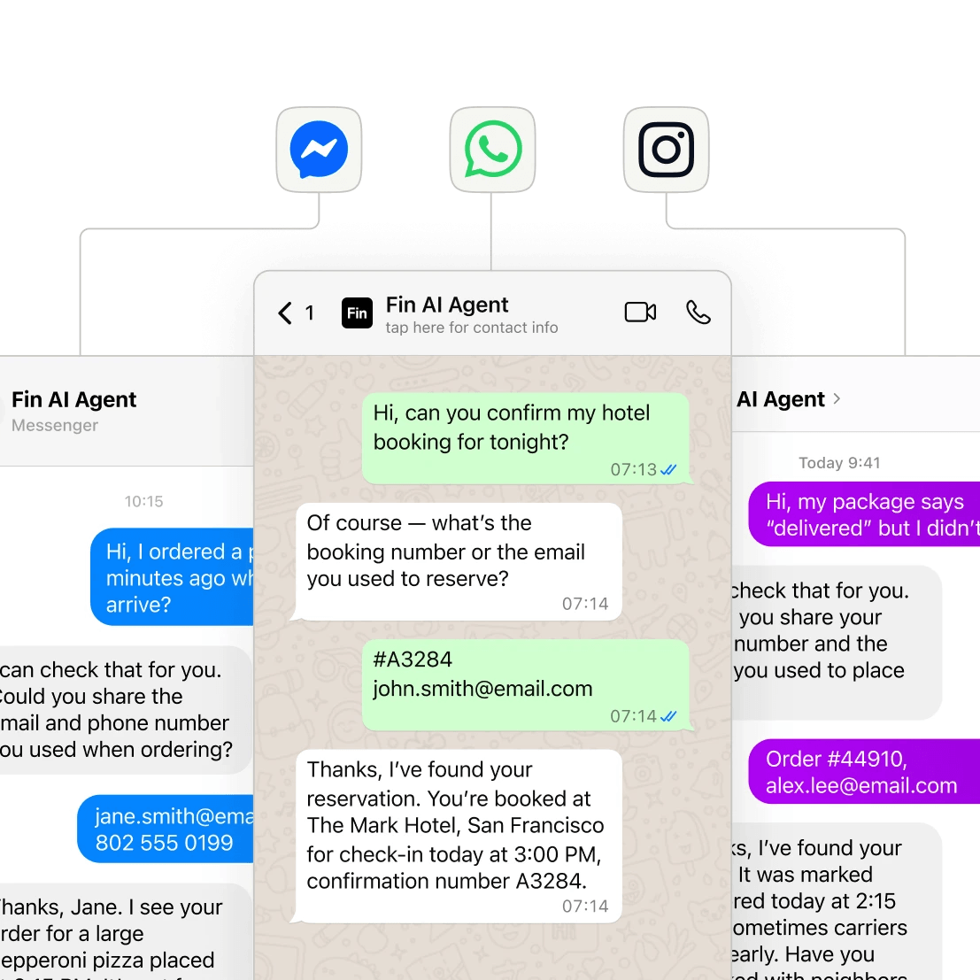 Fin for Meta apps support — WhatsApp, Instagram, and Facebook Messenger