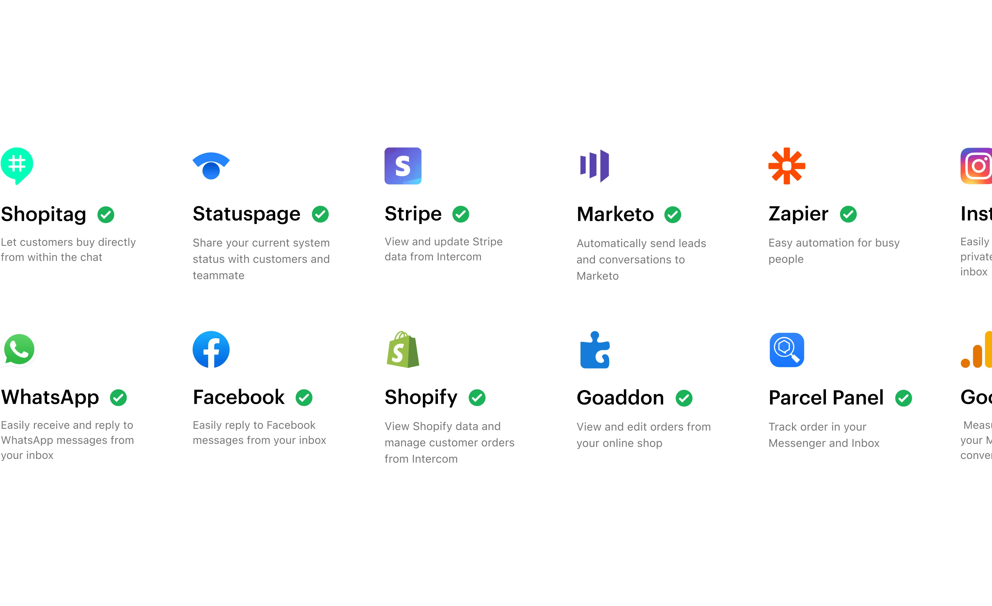 Visual of no-code connectors integrating Fin with Shopify, Stripe, and internal tools