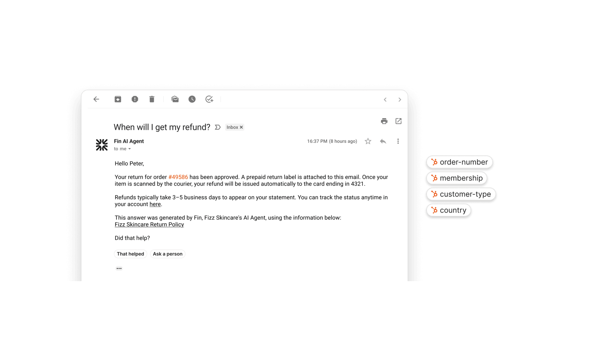 Fin for HubSpot