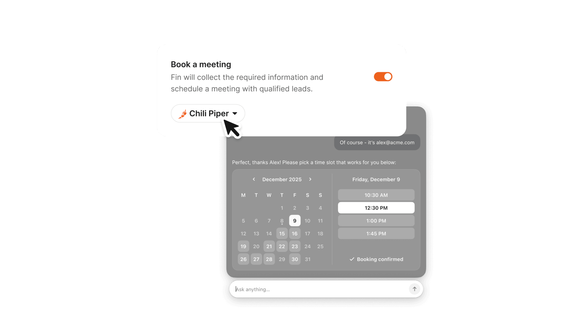 Fin for Sales: Chili Piper integration